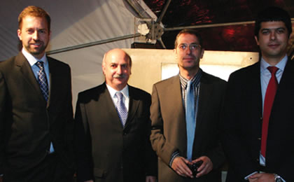 Christian Burgos, Ciro Lilla, Boursiquot e José Ignácio Vargas na cerimônia