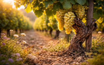 Ilustração para videira no solo