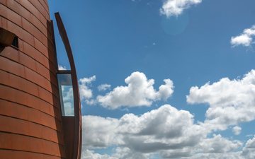 Imagem Arte e arquitetura harmonizam-se na Bodega Oceánica, do Uruguai