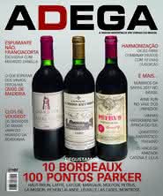 Capa Revista Revista ADEGA 140 - Degustamos 10 Bordeaux 100 Pontos Parker