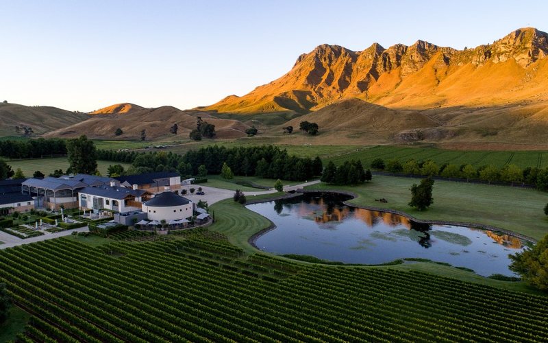 Vista da vinícola neozelandesa Craggy Range