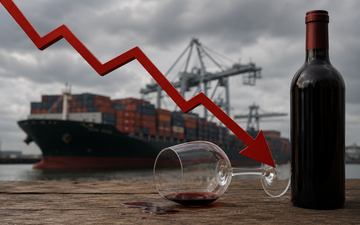 Declínio das vendas de vinho