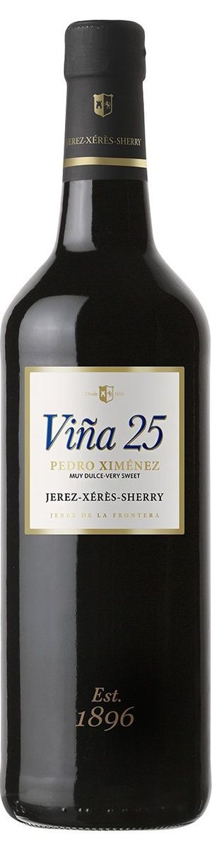 Rótulo Viña 25 Pedro Ximénez