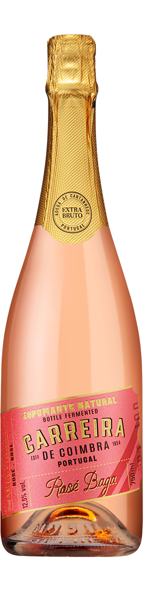 Rótulo Carreira de Coimbra Rosé Baga Extra Bruto