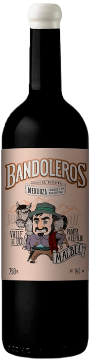 Rótulo Bandoleros El Pituta Malbec