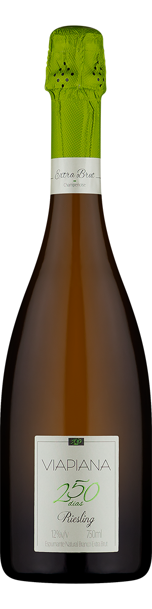 Rótulo Viapiana Extra Brut 250 dias Riesling