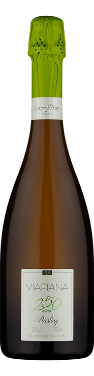 Rótulo Viapiana Extra Brut 250 dias Riesling