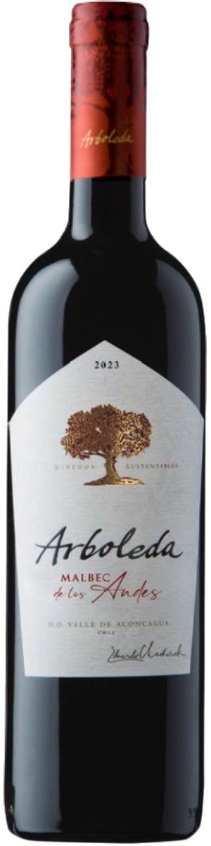Rótulo Arboleda Malbec de los Andes