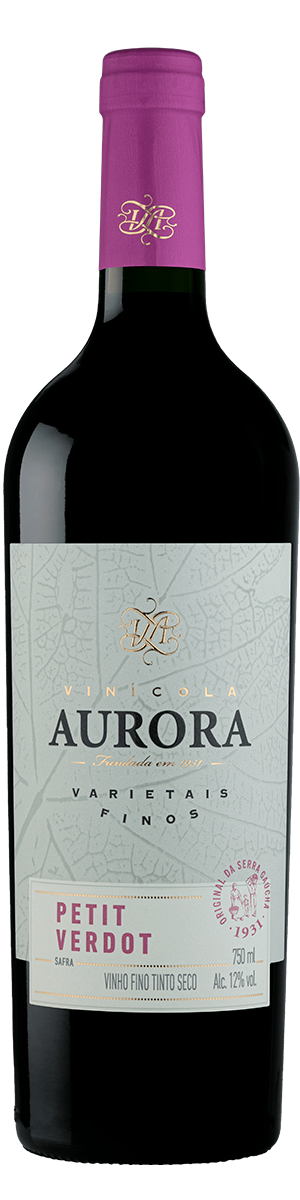 Rótulo Aurora Varietais Finos Petit Verdot