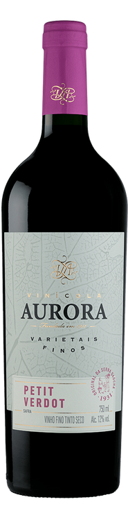 Rótulo Aurora Varietais Finos Petit Verdot