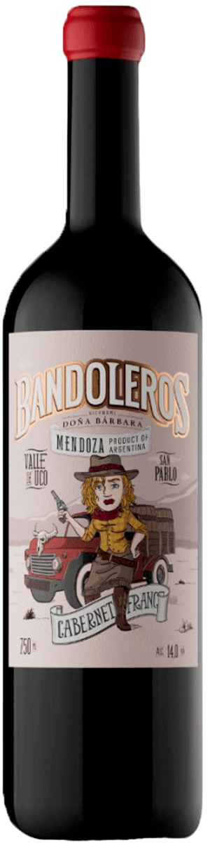 Rótulo Bandoleros Doña Bárbara Cabernet Franc