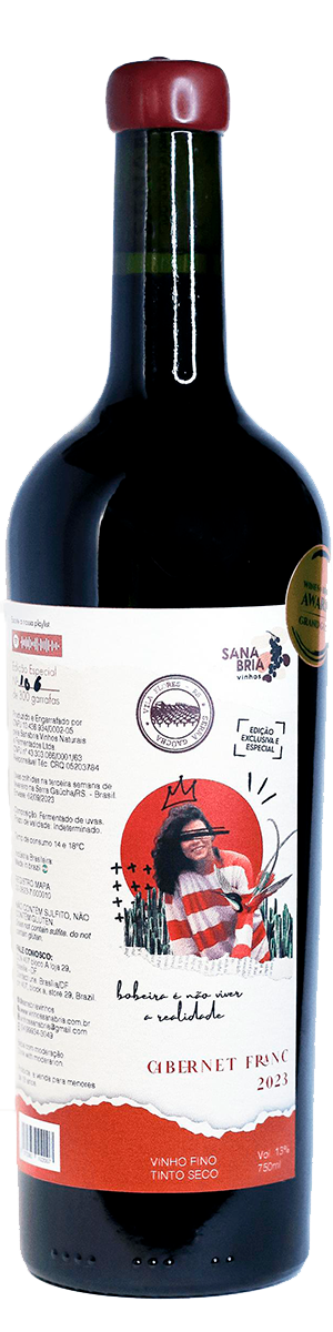 Rótulo Bobeira É Não Viver a Realidade Cabernet Franc