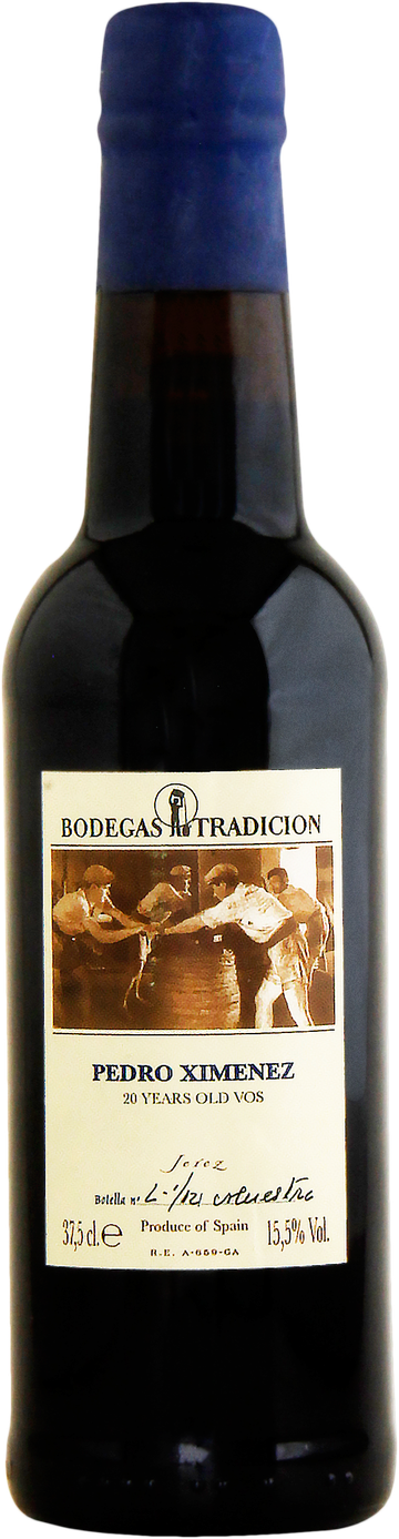 Rótulo Bodega Tradición Pedro Ximenez 20 Years Old