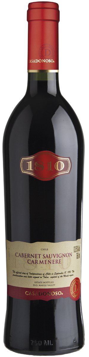 Rótulo Casa Donoso 1810 Cabernet Sauvignon Carménère