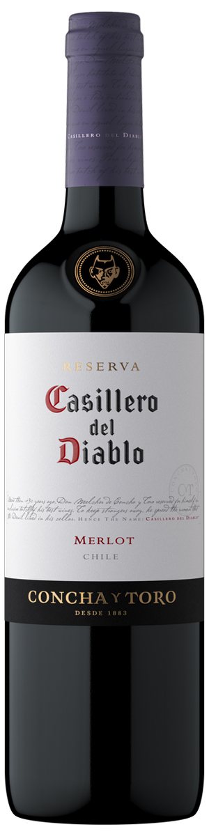 Rótulo Casillero del Diablo Reserva Merlot