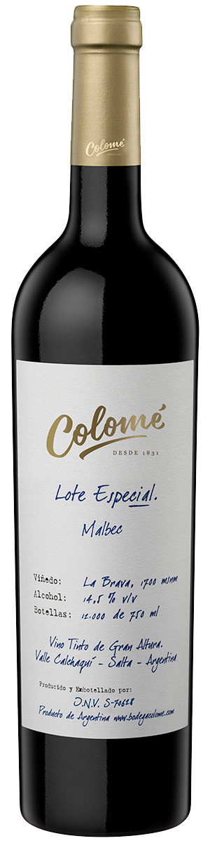 Rótulo Colomé Lote Especial Finca La Brava Malbec