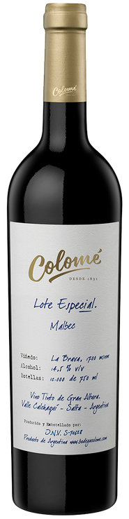 Rótulo Colomé Lote Especial Finca La Brava Malbec