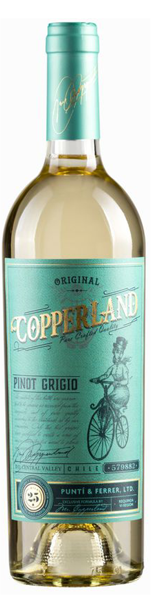 Rótulo Copperland Reserve Pinot Grigio