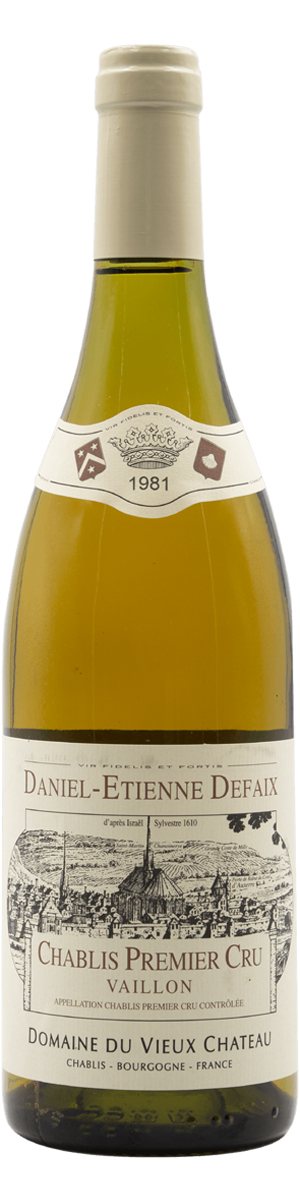 Rótulo Daniel-Etienne Defaix Vaillon Chablis Premier Cru