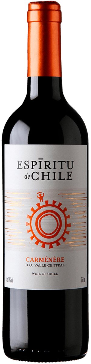 Rótulo Espíritu de Chile Viajero Carménère