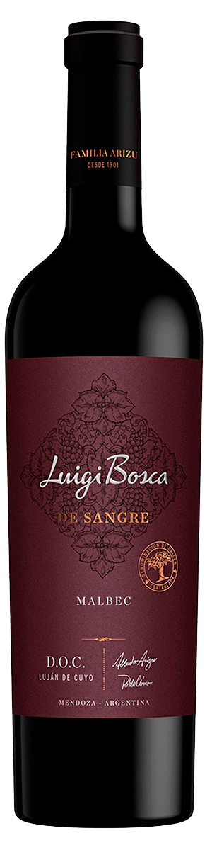 Rótulo Luigi Bosca De Sangre D.O.C. Luján de Cuyo Malbec