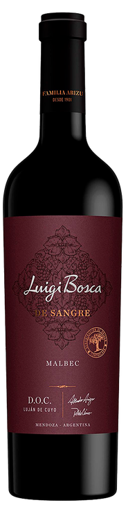 Rótulo Luigi Bosca De Sangre D.O.C. Luján de Cuyo Malbec