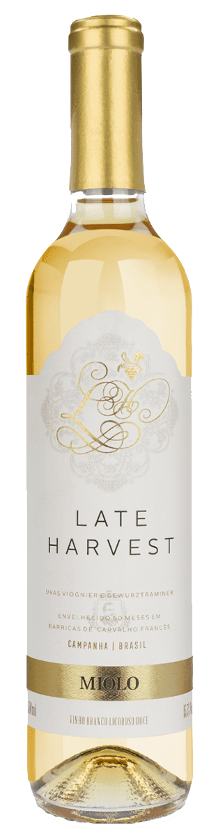 Rótulo Miolo Late Harvest Viognier e Gewürztraminer