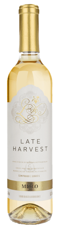 Rótulo Miolo Late Harvest Viognier e Gewürztraminer