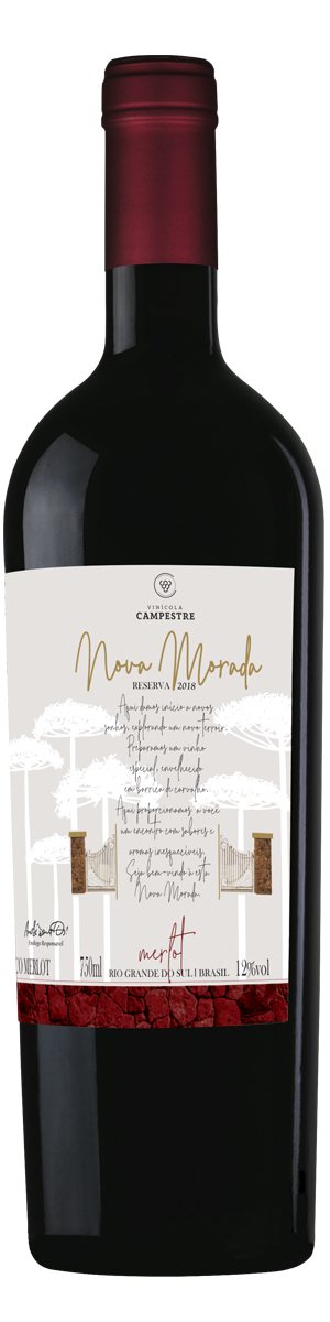 Rótulo Nova Morada Reserva Merlot