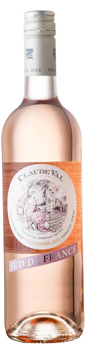 Rótulo Paul Mas Claude Val Rosé