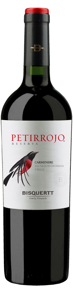 Rótulo Petirrojo Reserva Carménère