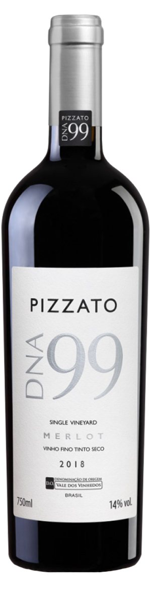 Rótulo Pizzato DNA 99 Single Vineyard Merlot