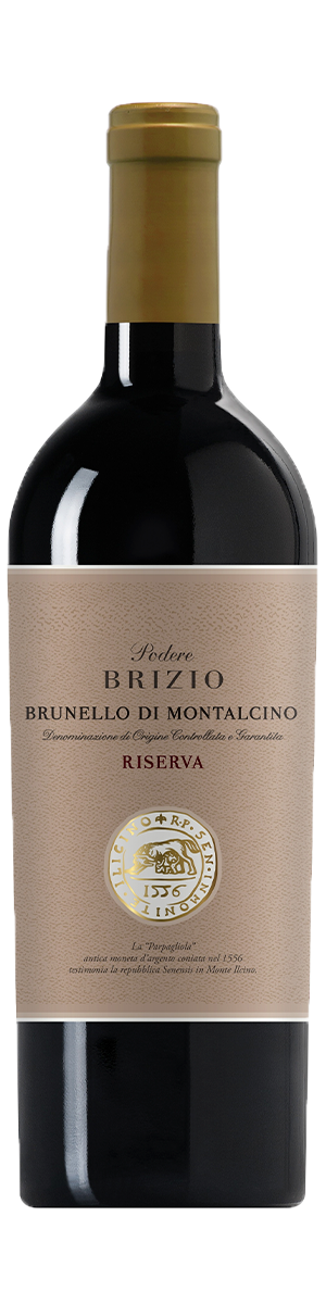 Rótulo Podere Brizio Brunello di Montalcino Riserva