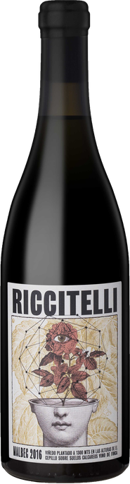 Rótulo Riccitelli Vino de Finca de El Cepillo Malbec