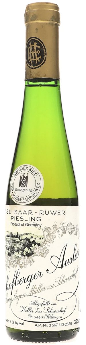 Rótulo Riesling Scharzhofberger Auslese Goldkapsel