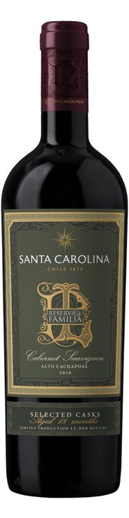 Rótulo Santa Carolina Reserva de Familia Selected Casks Cabernet Sauvignon