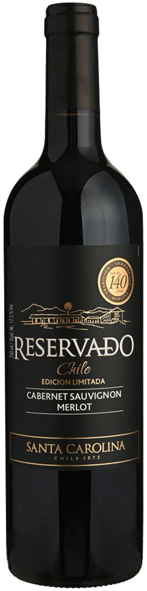 Rótulo Santa Carolina Reservado Edicion Limitada Cabernet Sauvignon Merlot 