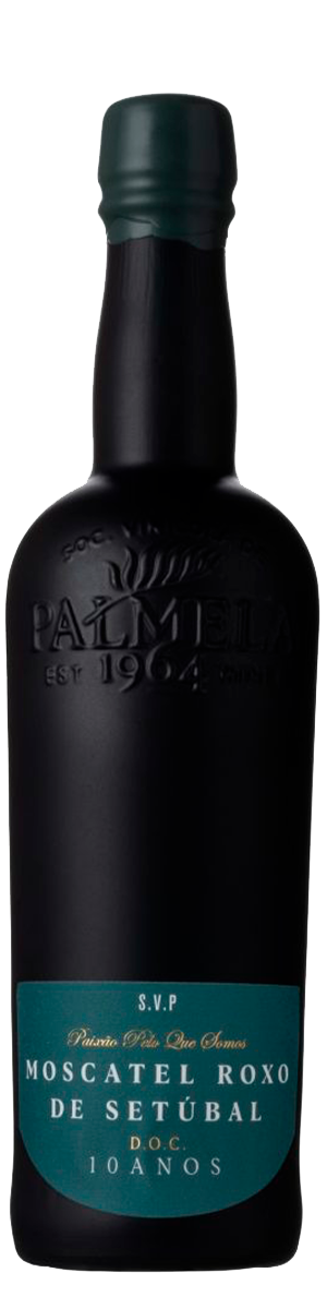 Rótulo Sociedade Vinícola Palmela Moscatel Roxo 10 Anos