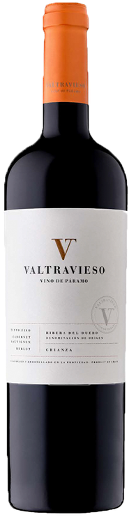 Rótulo Valtravieso Crianza Tinto Fino Cabernet Sauvignon Merlot