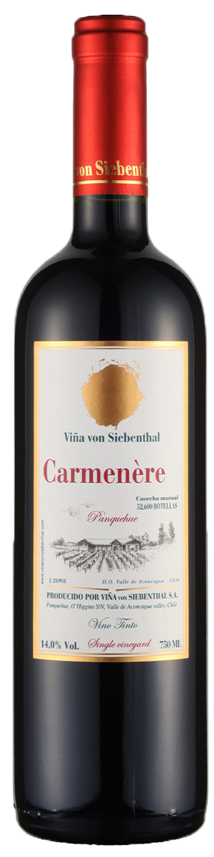 Rótulo Viña von Siebenthal Single Vineyard Carménère