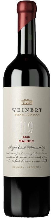 Rótulo Weinert Tonel Único 119 Malbec