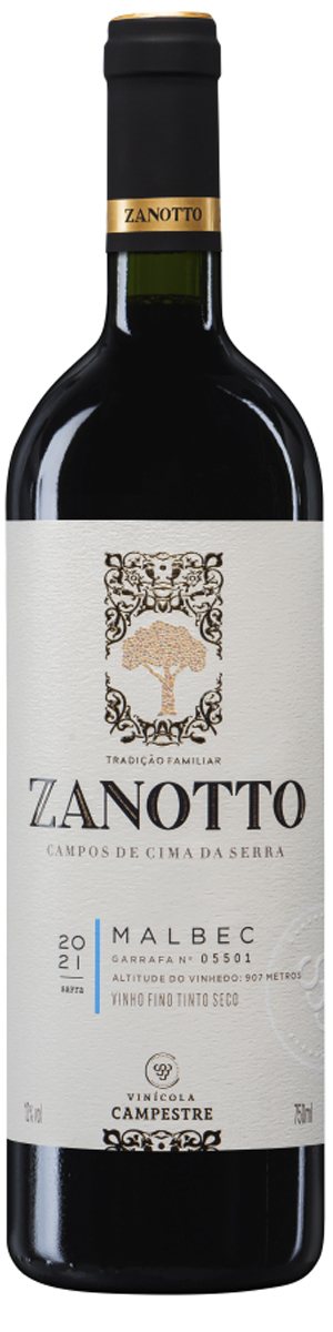 Rótulo Zanotto Malbec 