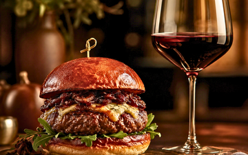 Harmburguer e vinho