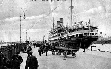 Milhões de italianos deixaram o porto de Gênova em direção ao Brasil. Movimento migratório durou mais de 40 anos.