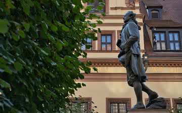 Estátua de Goethe na cidade de Leipzig