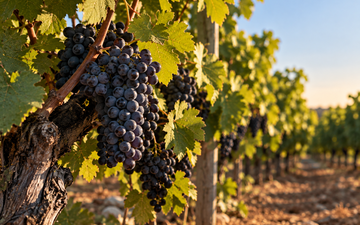 uvas no vinhedo