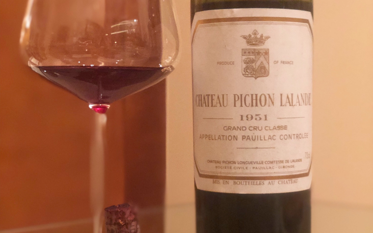 Château Pichon Lalande 1951. Bordeaux de 70 anos emociona, mesmo não sendo de uma safra consagrada 