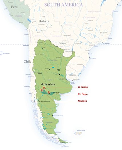Mapa Patagônia Argentina