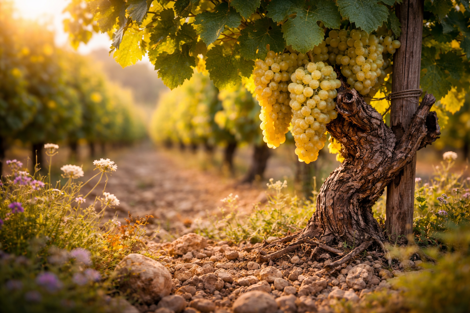 Ilustração para videira no solo