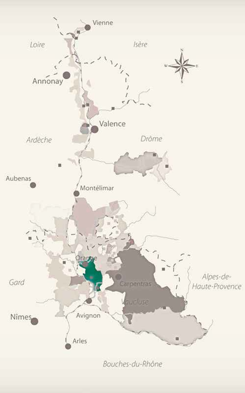 Châteauneuf-du-Pape mapa